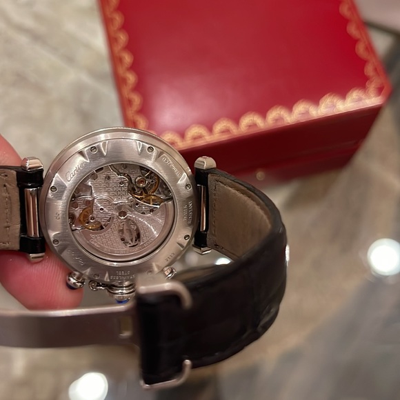 Cartier Pasha Automatic Chronograph 38 MM watch, leather band - Picture 6 of 13